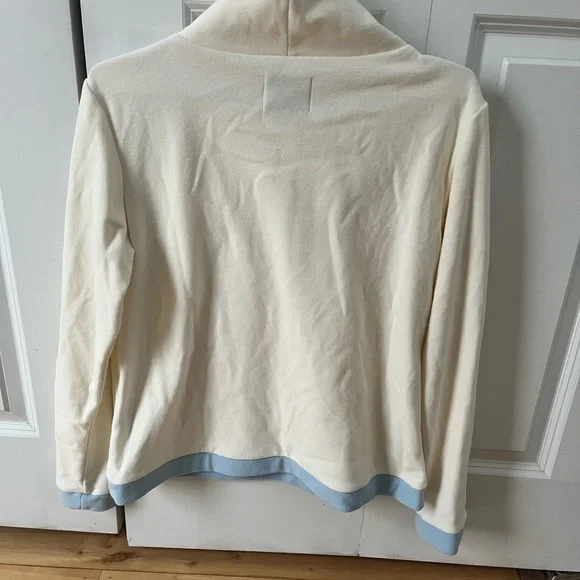 Dudley Stephens Cream Turtleneck with Blue Trim - Picture 3 of 3